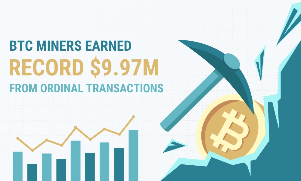 BTC Miners Earned Record $9.97M from Ordinal Transactions (2)