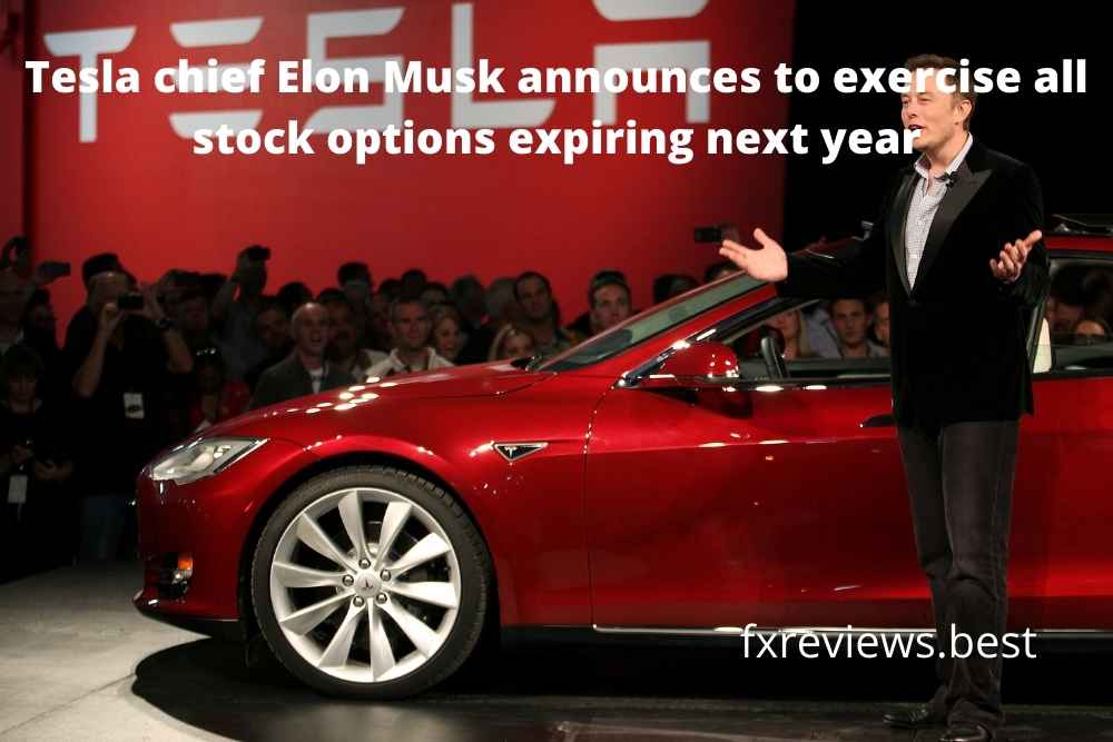 Tesla chief Elon Musk announces to exercise all stock options expiring next year